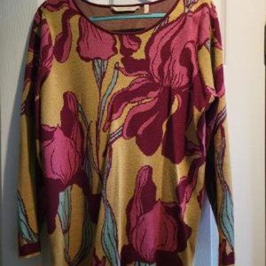 Soft Surroundings Multi Color Tunic Sweater Size Large